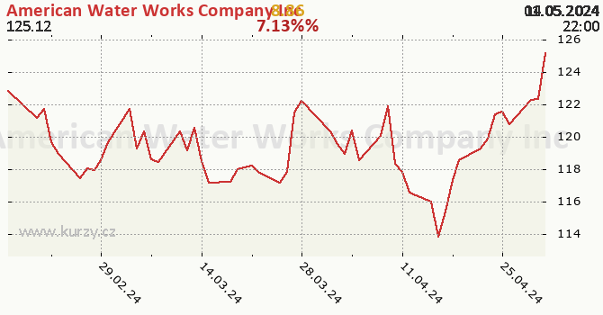 American Water Works Company Inc - historick graf