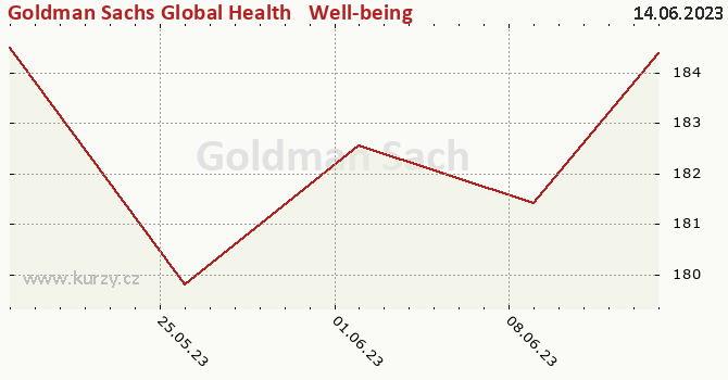 Graph des Kurses (reines Handelsvermögen/Anteilschein) Goldman Sachs Global Health & Well-being Equity - X Cap USD