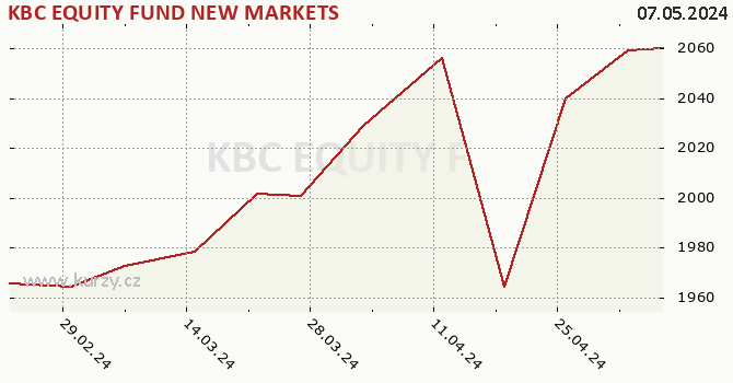 Gráfico de la rentabilidad KBC EQUITY FUND NEW MARKETS