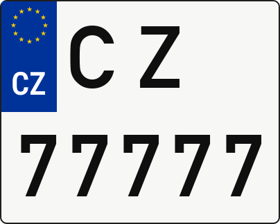 Moto SPZ CZ77777